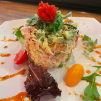 Neptuno Salad · Tuna, salmon, imitation crab, seaweed salad, sesame seed and house mayo