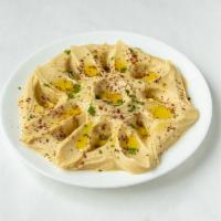 Original Hummus · A smooth blend of ground chickpeas, tahini sauce, lemon, a hint of garlic and topped with ol...