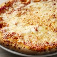 Cheese Pizza · Tomato sauce, part-skim mozzarella cheese.