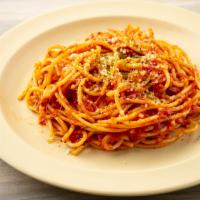Baked Spaghetti · Our special marinara sauce with mozzarella, Parmesan, provolone and feta cheese.