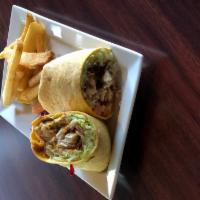 Chicken Bacon Wrap · Crispy or seasoned grilled chicken, lettuce, tomato, smoky bacon, and house-made ranch dress...