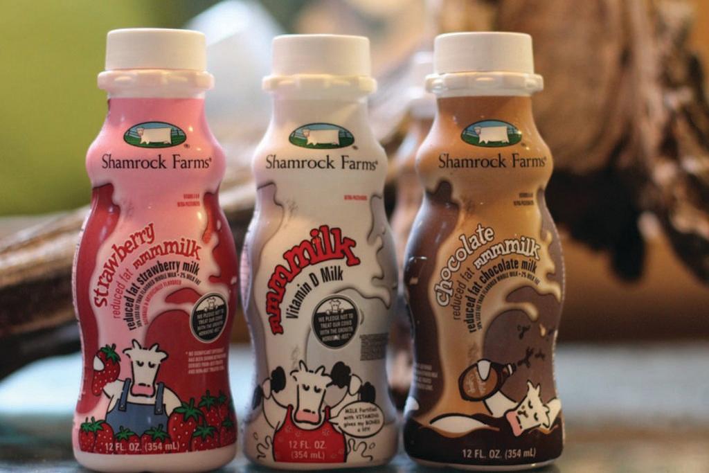 Bottle Milk · Whole milk, 2% milk, strawberry milk, chocolate milk.
