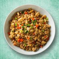 Wok Tossed Chicken Rice · A popular and flavored rice recipe made with cooked rice, fried chunks of chicken, finely ch...