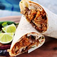 Carnitas Burrito (Large Size) · Carnitas Burrito (Large Size) with choice of toppings