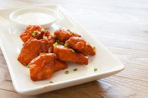 (10) Wings · Traditional or boneless wings. Served with Ranch or Blue cheese.