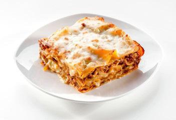 Lasagna  · meat lasagna, topped with sauce, mozzarella and parmesan cheese.