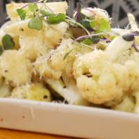 Roasted Cauliflower · Parmesan cheese and capers.