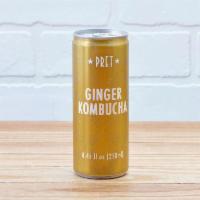 Ginger Kombucha · Slightly sparkling fermented green tea drink with ginger and turmeric.