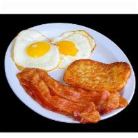 Breakfast Special · 2 eggs, hashbrown, bacon, toast.