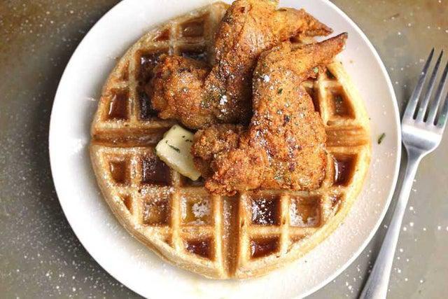 Chicken & Waffles · Fried chicken with a Belgian waffle.