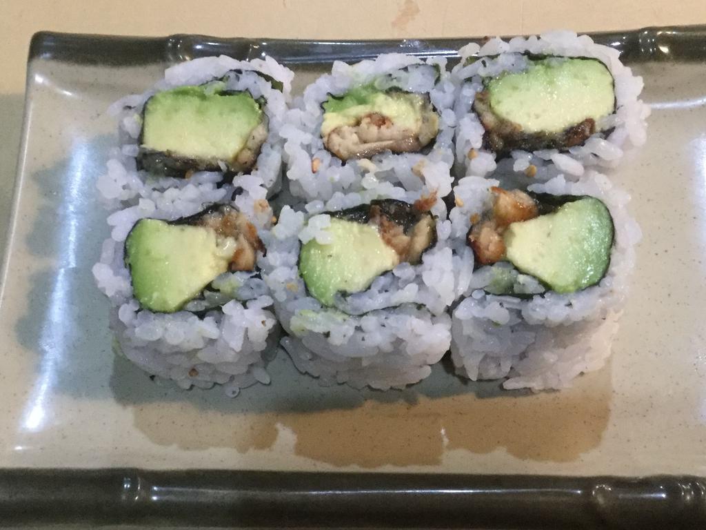 Eel Roll · Eel with a choice of avocado or cucumber.
