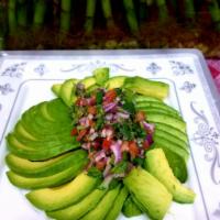 Avocado salad  · lemon juice,red onions ,olive oil ,black pepper, cilantro and salt