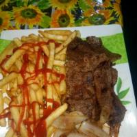 Steak with French fries  · 