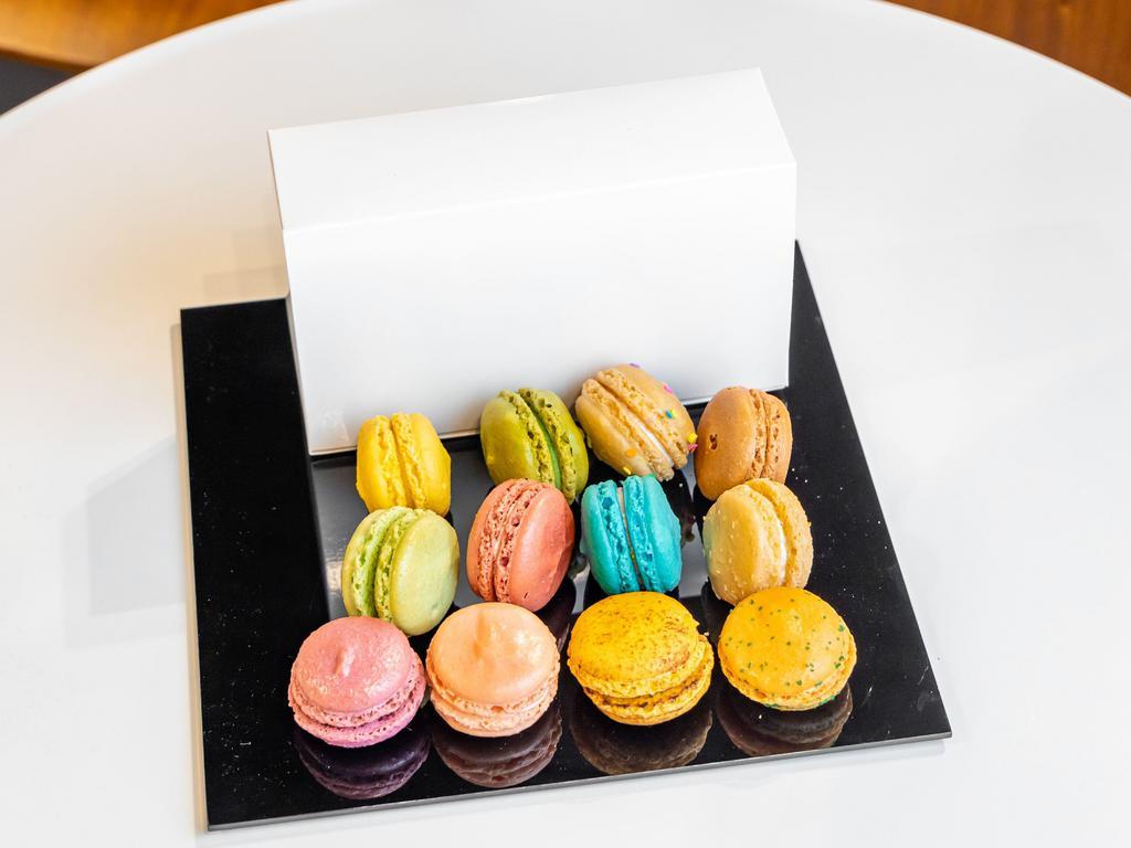 Box of 12 Macarons · Over 20 unique and delicious flavors. Choose any 12 macarons.
