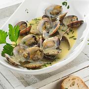 Vongole · Clams sauteed with herbs in a white or tomato sauce.