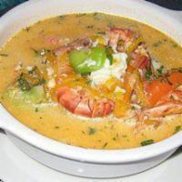 Chupe de Camarones · Shrimp soup.