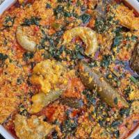 Egusi (only) · Lemon stew. Nigerian egusi soup is a soup thickened with ground melon seeds and contains lea...