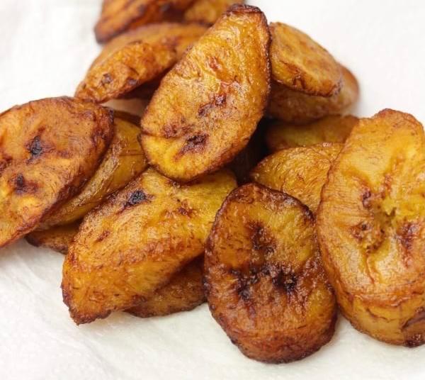 Plantain · Fried plantain is sweet and soft inside. Fried in deep oil until golden brown.