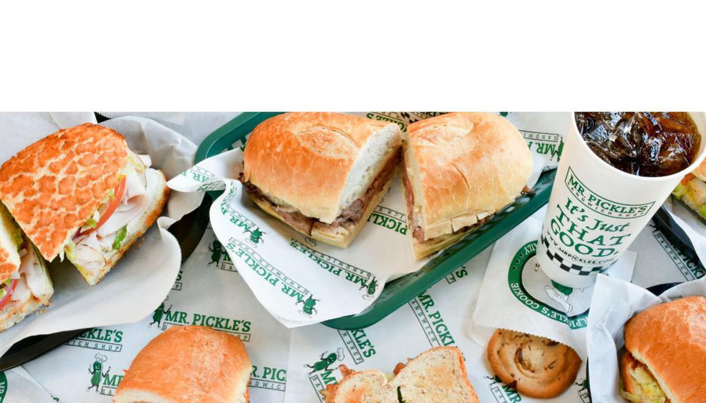 Mr. Pickle's Sandwich Shop · Soup · Salads · Sandwiches · Subs