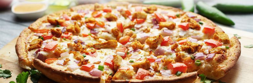 Pizza twist · Pizza · Halal · Vegan · Chicken