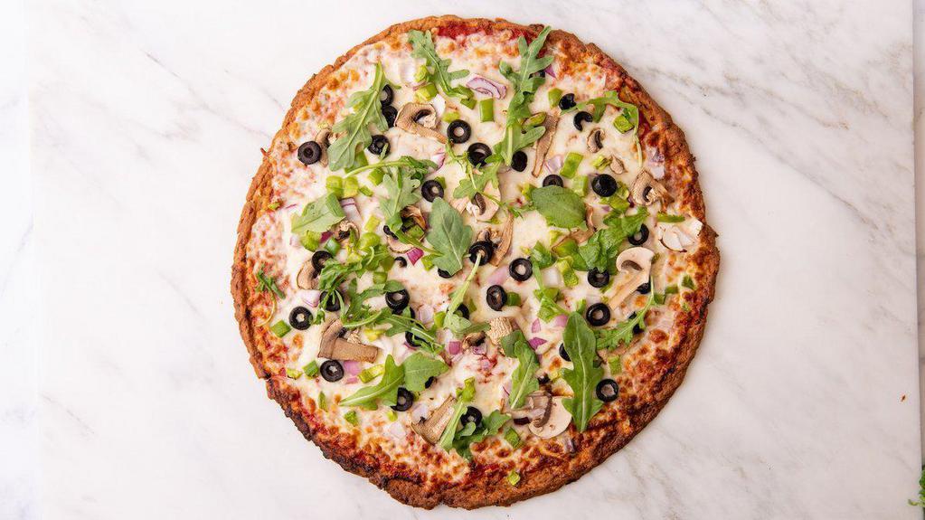 Califlower Pizza · Pizza · Desserts · Salad · Vegan · Gluten-Free