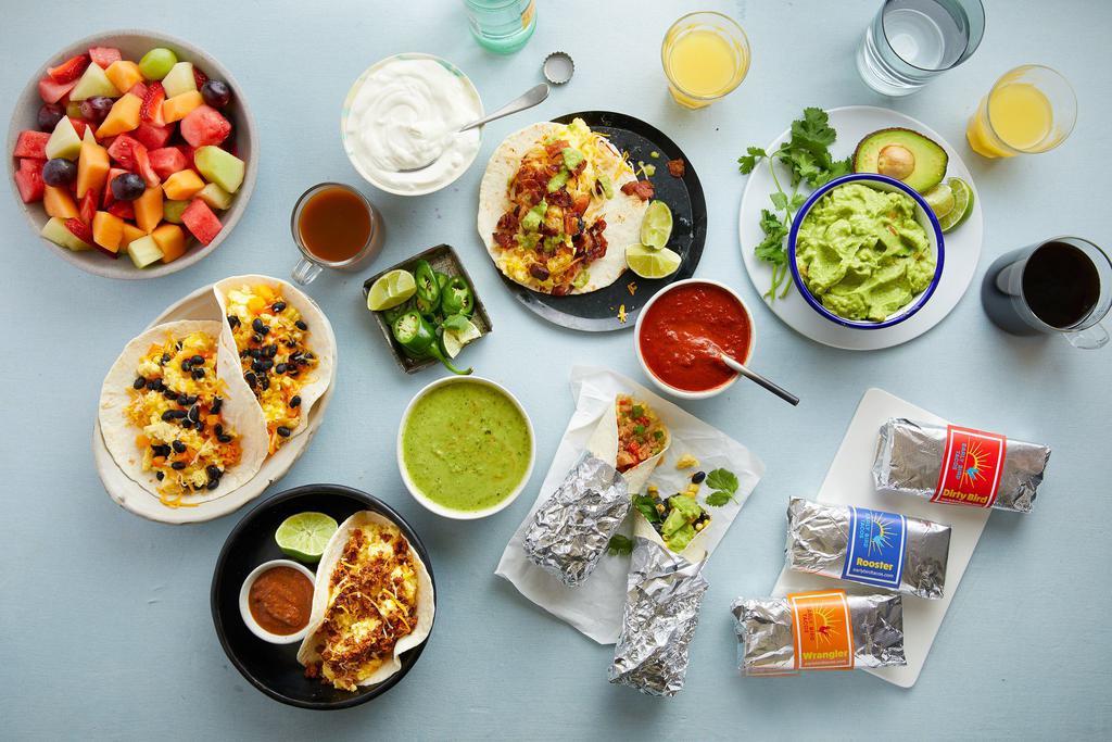 Early Bird Tacos · Breakfast · Burritos · Lunch · Tacos