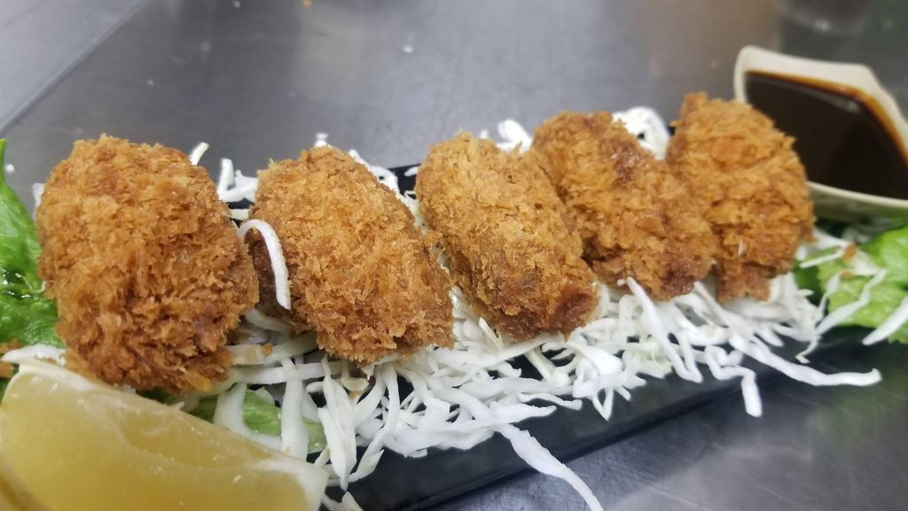 Kaki Fry · Lightly breaded and  fried oyster.