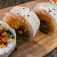 Salad Roll (4 Pcs) · Sweet potato and Japanese pumpkin fries, asparagus, cucumber, carrots, red cabbage, kaiware ...