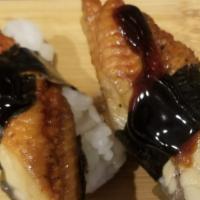 Unagi Nigiri · Fresh water eel over sushi rice (2pc)
