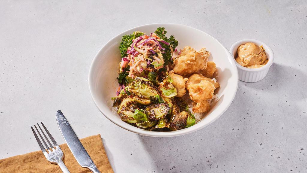 BYO Bowl (VG, GF) by Kitava To Go · By Kitava To Go. Build-your-own bowl with your choice of protein, rice or mixed greens, and two sides. Good for: gluten-free, paleo, keto, vegan, vegetarian, whole30. We cannot make substitutions.