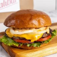 Single Cheeseburger by Calibur Express · By Calibur Express. 1/4 lb fresh, organic, grass fed California beef with American cheese. S...