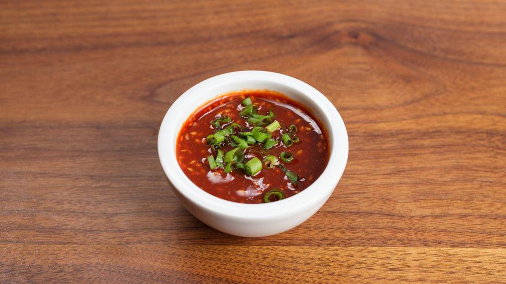 Gochujang Sauce (2 oz) by Mac 'n Cue · By Mac 'n Cue by International Smoke. Sweet and spicy Korean gochujang glaze. Contains sesame and soy. We cannot make substitutions.