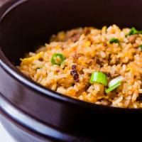 Beef Fried Rice in Hot Stone Bowl · 