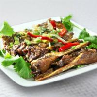 Pan Fried Duck chin in maggi sauce · 