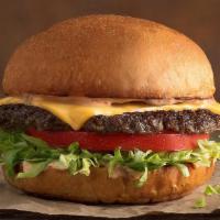 Mooyah Cheeseburger · Quarter pound of fresh, never-frozen Certified Angus Beef®, American Cheese, Lettuce, Tomato...