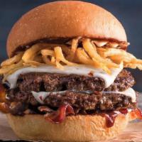 The Indulgent Bbq · Half pound of fresh, never-frozen Certified Angus Beef®, Pepper Jack Cheese, Applewood Smoke...