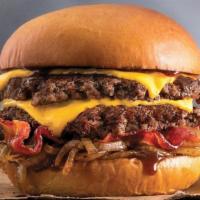 The A-Wonderful · Half pound of fresh, never-frozen Certified Angus Beef®, American Cheese, Bacon, Grilled Oni...
