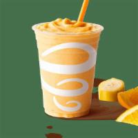 Orange C-Booster™  · orange juice, orange sherbet, peaches, bananas, daily vitamin + zinc boost. 330 cal. (Contai...