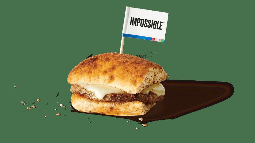 Impossible™ · ingredients. impossible™ sausage made from plants sprouted grain bun white cheddar. 220 cal. (Contains: eggs, milk + wheat)