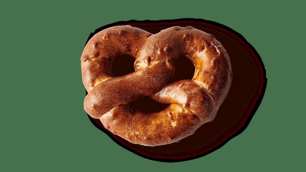 Sweet Pretzel · Enriched Wheat Flour, Dehydrated Apples, Applesauce, Sugar, Glycerin, Canola Oil, Invert Sugar, 2% or less of Salt, Yeast, Cinnamon, Natural Apple Flavor, Sodium Hydroxide.. cals: 390. (Contains: Wheat)