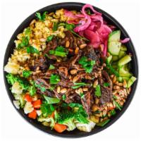 Wagyu Beef Hearty Bowl · Quarter pound of premium Snake River Farms Wagyu ultra slow roasted at low temps to develop ...