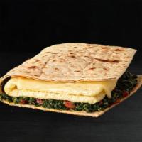 Plant-Based Mediterranean Flatbread · A fully plant-based flatbread with JUST Egg™ and Violife® 100% Vegan cheese atop a savory bl...