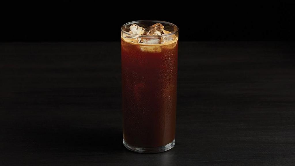 Iced Americano · Fresh, rich shots of Espresso Forte are poured with ice and cold water for a refreshing pick-me-up