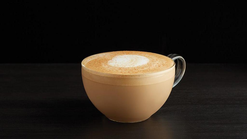 Havana Cappuccino · Bold espresso swirled with sweetened condensed milk, topped with creamy steamed milk, and finished with a warm cinnamon kick.