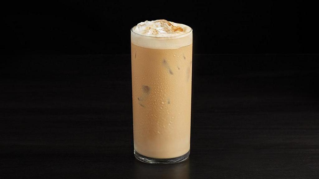 Iced Latte Macchiato · Sweet, concentrated ristretto shots of Espresso Forte are poured over ice with creamy foam and fresh cold milk.