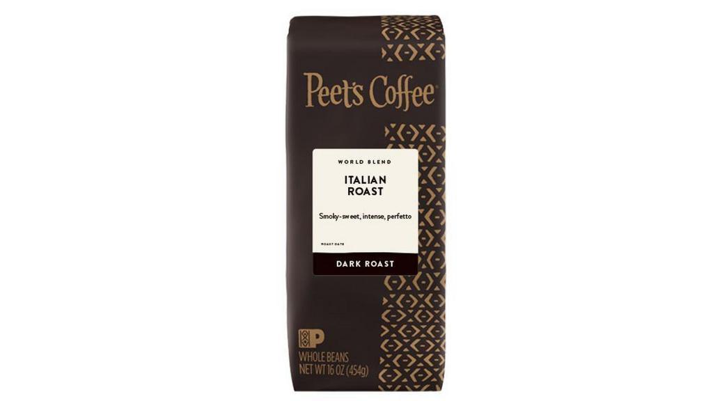 Italian Roast Beans · Smoky-sweet, intense, depth and texture. Named for the dark roasting style common in southern Italy, this deep, demanding roast is just shy of French with flavorful, full-bodied coffees from Latin America and the Pacific. The vigorous flavors and balanced, complex aromas make for a boldly perfect cup that's poised between our signature Deep Roast and our French.