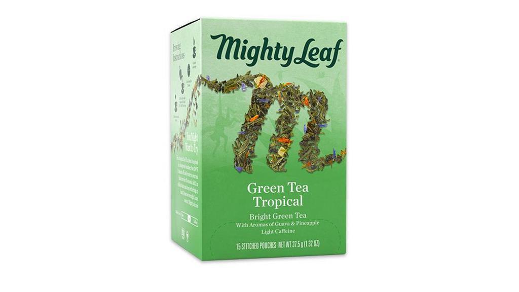 Green Tea Tropical Tea Pouches (15 Ct) · Green Tea Tropical green tea boasts smooth green tea leaves that harmoniously blend with sweet tropical fruits to create a sensation.