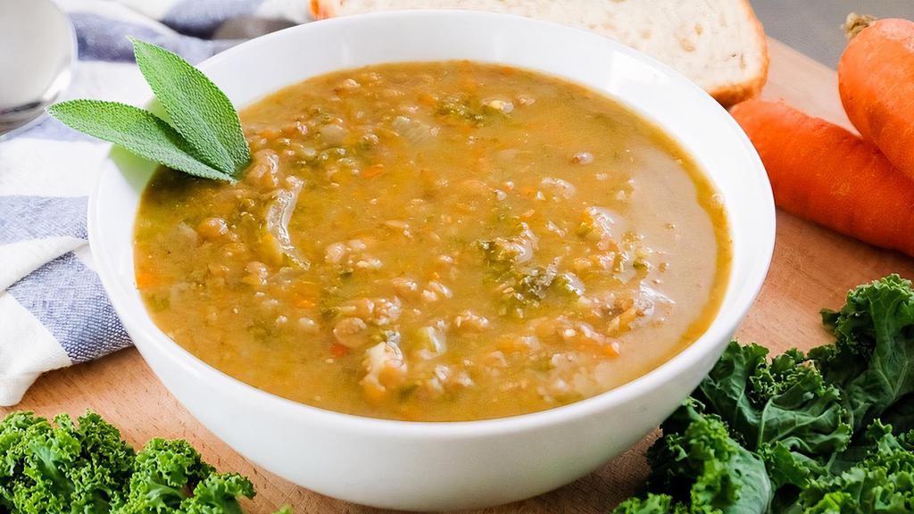 Vegan Big Lentil Soup · Lentil soup made with “yellow lentil”, also known as moong beans.