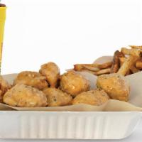 8 Piece Wing Combo · Pit-Smoked Bone-In or Traditional Boneless Wings with choice of 1 sauce, 1 regular side, 1 d...