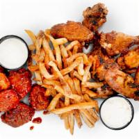 15 Piece Wing Pack · 15 Pit-Smoked Bone-In or Traditional Boneless Wings with choice of up to 2 sauces, 1 large s...